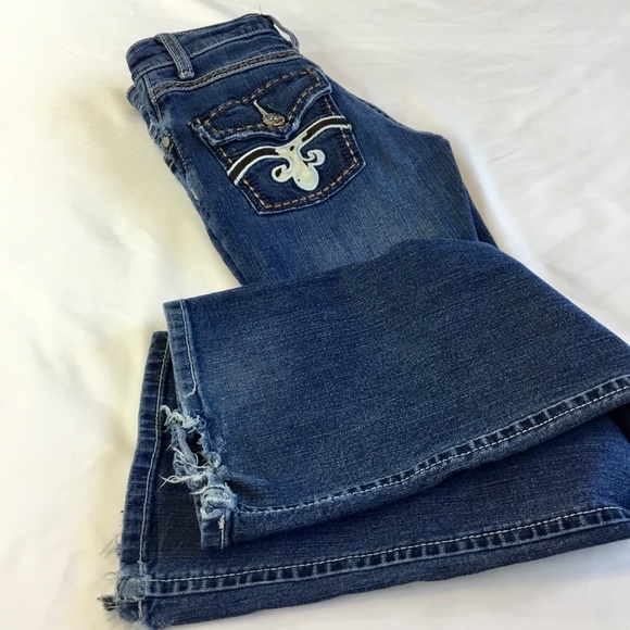 Girl’s Blue Jeans, Size 10 Reg, Pony Hair Details - Picture 3 of 8